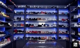 動画 Victor Cruz のsneaker collection のクローゼットが凄すぎる