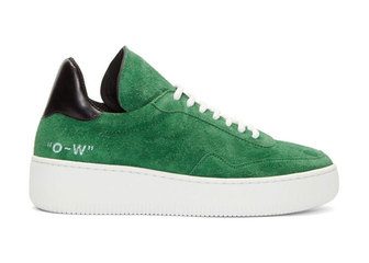 海外発売中 Off-White Green Suede Meadow Sneakers