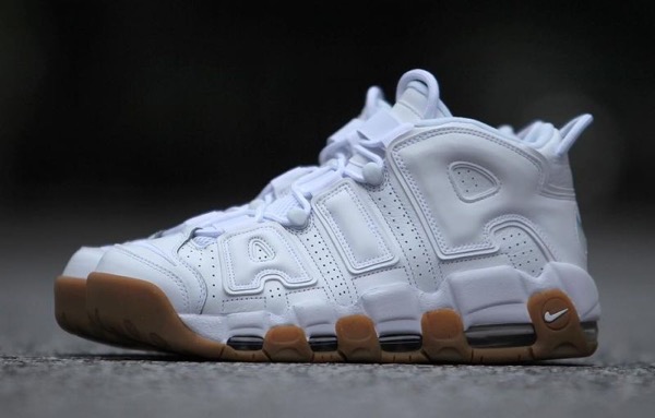 nike uptempo white gum