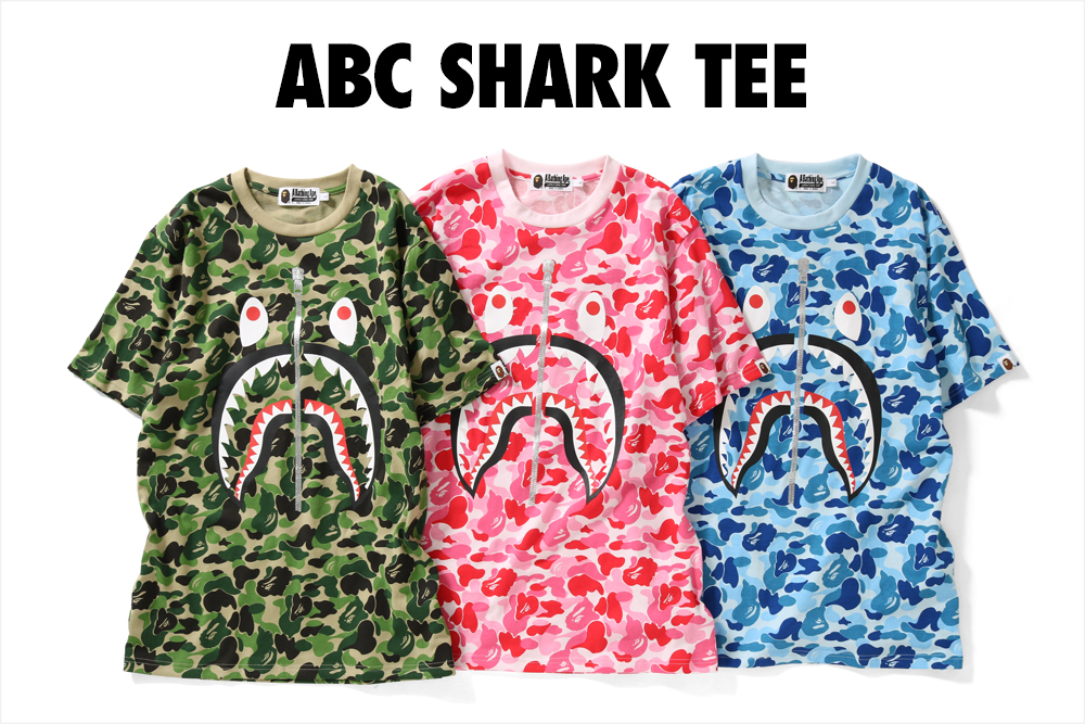 3月31日発売 BAPE ABC SHARK TEE