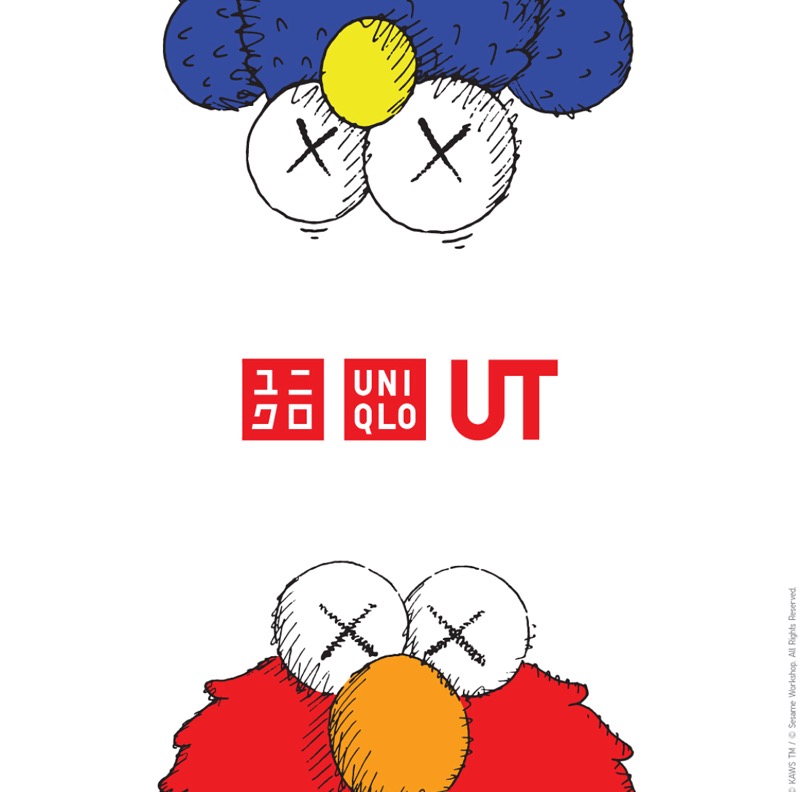 夏発売予定 ティザー公開  UT x KAWS x SESAMESTREET