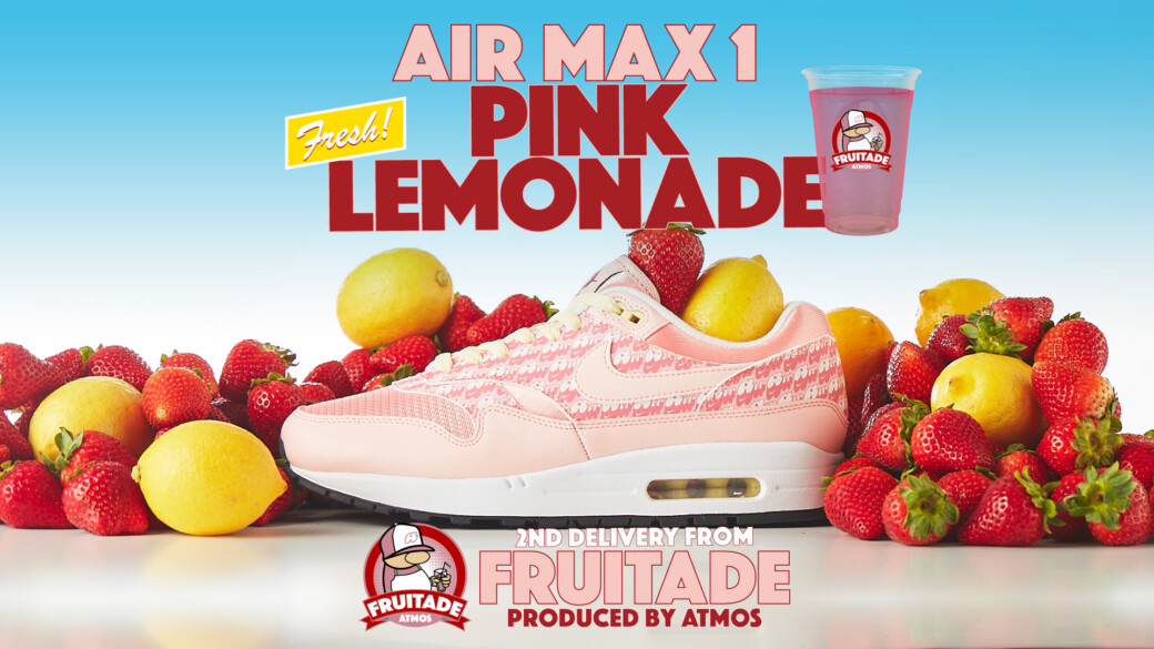 11月9日～抽選開始 11月12日発売 atmos AIR MAX 1 LEMONADE “PINK LEMONADE”