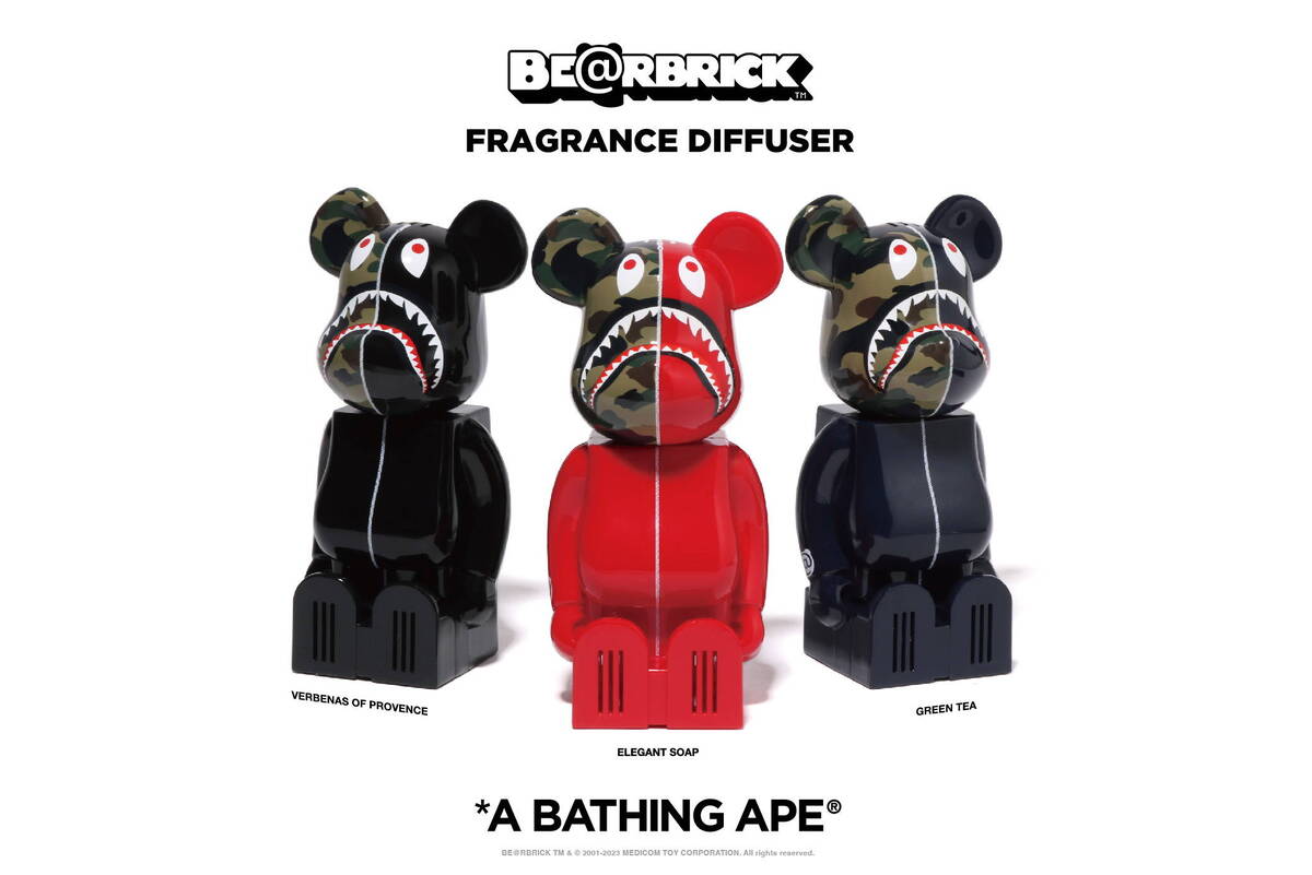 8月26日発売 A BATHING APE x BE@RBRICK “SHARK BE＠RBRICK ROOM FRAGRANCE”