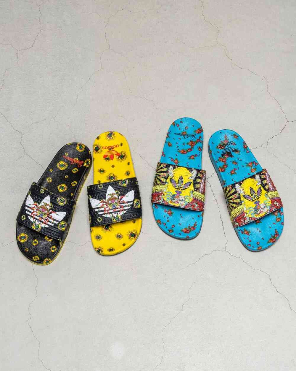 8月7日発売 adidas Originals x 田名網敬一 “ADILETTE TANAAMI”