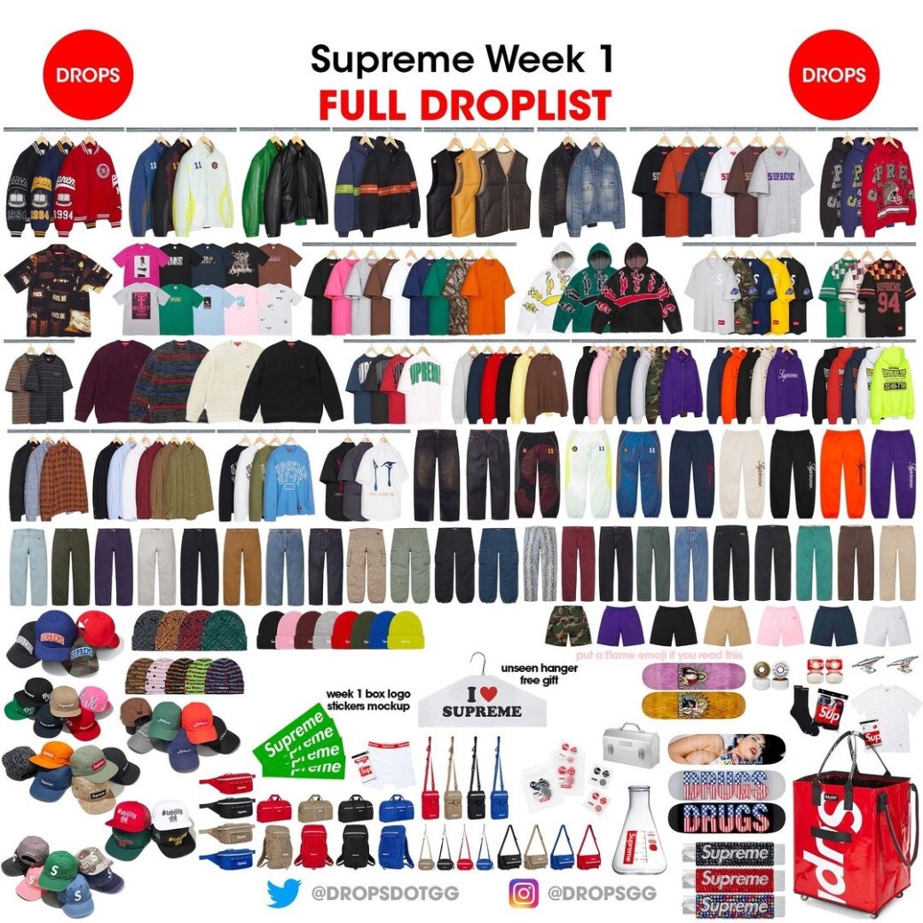 SUPREME 2024FW WEEK 1 国内8月24日発売予定アイテム/予想価格