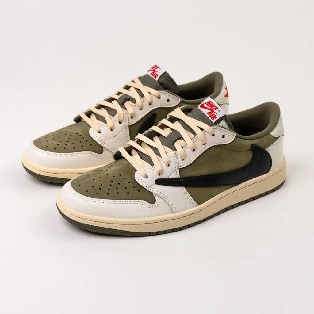 TRAVIS SCOTT x NIKE AIR JORDAN 1 LOW SP MEDIUM OLIVE/BLACK 9月28日発売予定