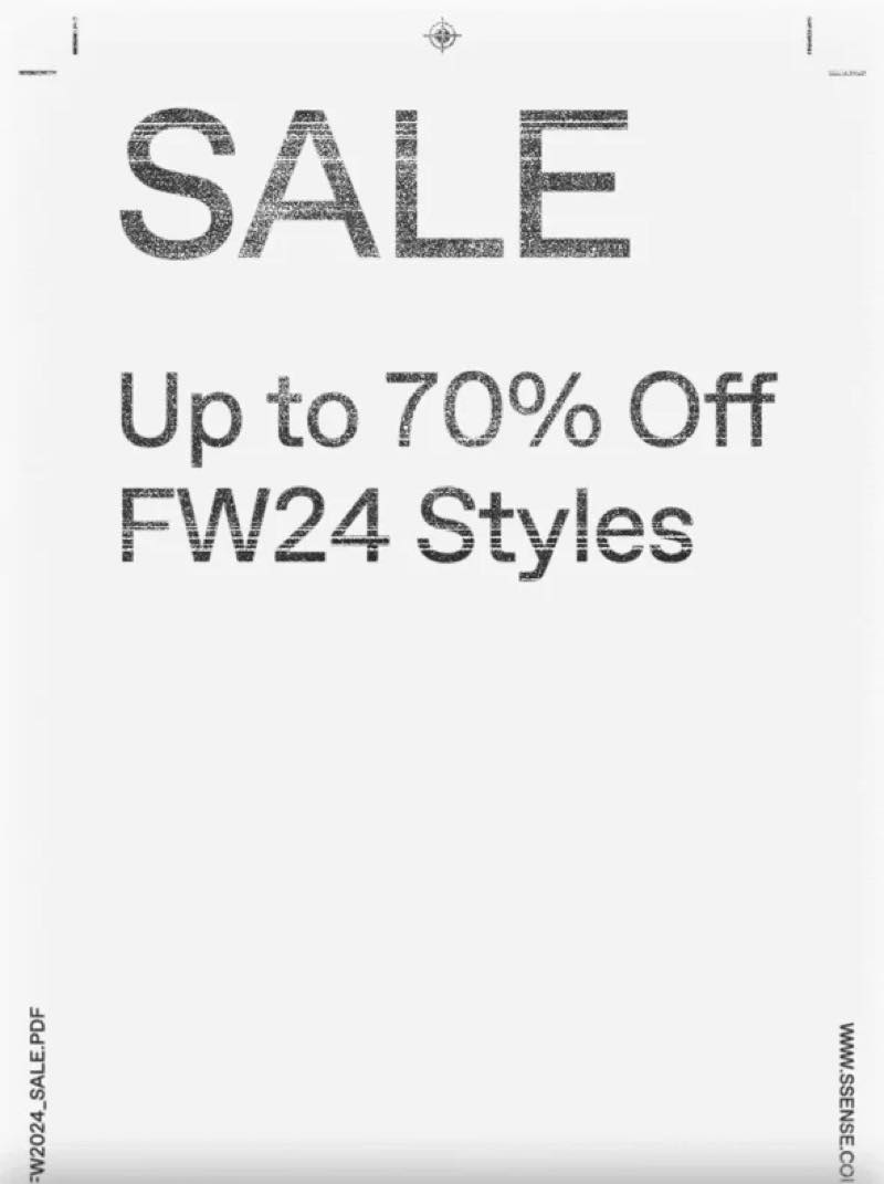 SSENSE 2024FW SALE 最大70％OFF