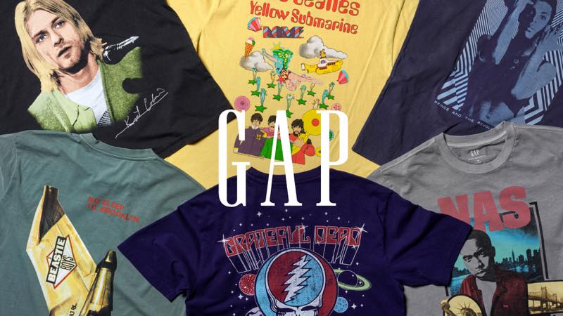 GAP Vintage Music Teesコレクション 7月1日発売予定