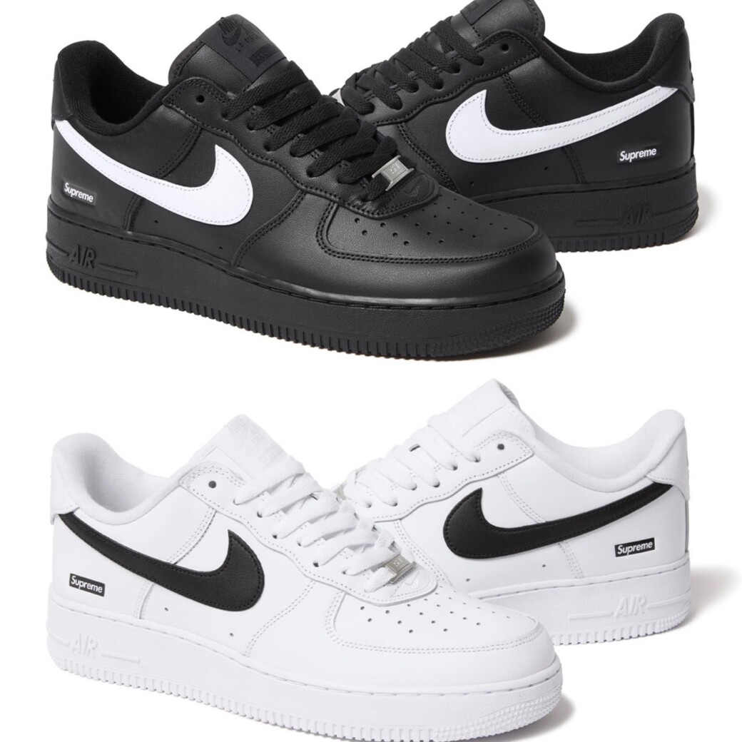 SUPREME × NIKE AIR FORCE 1 LOW SP BLACK/WHITE 2025FW