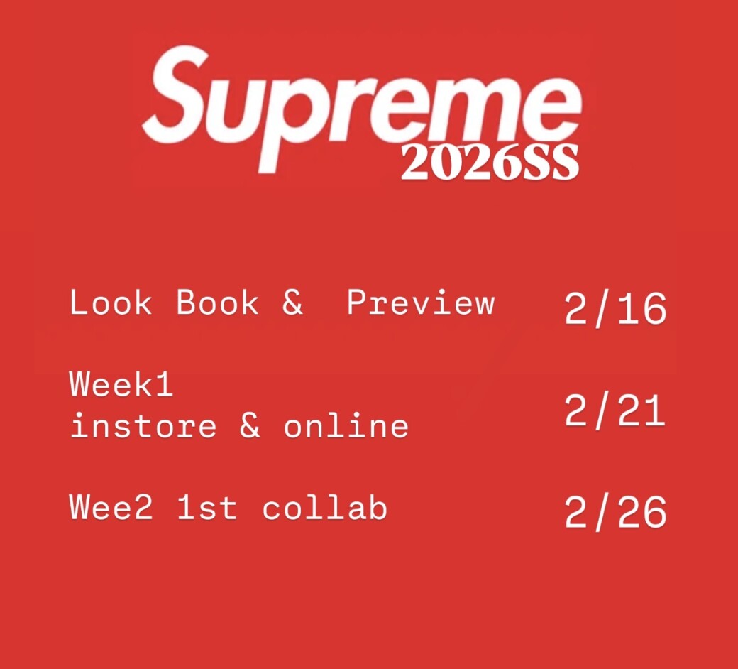 SUPREME 2026SS スケジュール予測